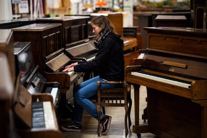 The centre holds open sessions where enthusiasts can try out the pianos. When they find one they like, they can 